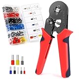 VFANDV Aderendhülsenzange Set, Crimpzangen Aderendhülsen Set mit Aderendhülsen Tool Kit, Aderendhülsenzange selbsteinstellend, Crimpzange Kabelschuhe Set für 0.25-10 mm²(AWG 23-7) (1200)