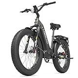 LANKELEISI E Bike Herren Elektrofahrrad mit 26X4.0 Fat Tire, 48V 20Ah Wechselakku, Reichweite bis zu 150KM, 7-Gang-All-Terrain Fat Bike für Schnee, Trail & Strand
