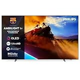 Philips Ambilight 55OLED760 4K OLED Smart TV - 55 Zoll Display mit P5 AI Perfect Picture Engine Ultra HD, Titan OS, Dolby Vision und Atmos Sound - Funktioniert mit Alexa und Google Sprachassistent