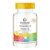 Vitamin A 5000 I.E - 1500µg Retinol (Retinylacetat) pro Tablette - hochdosiert & vegan - 250 Tabletten | Warnke Vitalstoffe