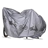 GNAUMORE Fahrradplane Schutzhülle,Fahrradabdeckung Wasserdicht,Fahrrad Regenschutz,PEVA-Material Fahrrad Abdeckplane Abdeckung,Fahrradplane Anti-Staub Regen,