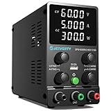 Labornetzteil, Jesverty Labornetzteil DC Regelbar Netzgerät(60 V, 5 A) mit hochpräzisem 4-stelligem LED-Display, 5 V/2 A USB-Port-Testleitungsausgang, grobe und feine Einstellungen SPS-6005N