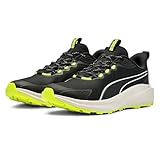 PUMA Unisex Skyrocket LITE Trail Straßen-Laufschuh, Black-Feather Gray-Yellow ALERT, 43 EU