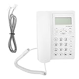 Garsent Schnurgebundes Telefon, DTMF/FSK Systeme Tisch Schnurtelefone mit Anrufe ID Display für Büro Zuhause(weiß)