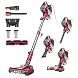 Vexilar C8 Staubsauger mit Kabel - 600W/60kPa Handstaubsauger mit 7m Kabellänge, verhedderungsfreie elektrische Upgrade-Bodenbürste, 1.5L beutelloser Behälter für Hartböden Teppiche Tierhaare
