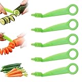 Vegetable Spiral Knife Spiral Slicer, 2025 Neuestes 5 Pcs Kartoffelschneider Spiralschneider, Gemüse Twister Kartoffelspiralenschneider für Obst, Kartoffeln, Tornado Chips