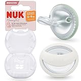 NUK MommyFeel Schnuller | für eine intakte Stillbeziehung | BPA-freies Silikon | 0-9 Monate | 2 Stück | grün & weiß