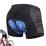 Generisch Radlerhose gepolstert,Fahrradhose mit Polsterung |3D-Schutz-Shorts für die Hüfte | Outdoor-Radhose mit elastischem Gürtel für Indoor-Cycling, Outdoor-Cycling und kürzere Fahrten