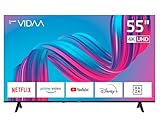 Dyon Movie Smart 55 VX - 55 Zoll (139 cm) Fernseher (4K Ultra-HD Smart TV, Triple Tuner (DVB-C/-S2/-T2), App Store, Prime Video, Netflix, YouTube, DAZN, Disney+) [Mod. 2024]