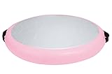FBSPORT Air Circle, 20CM Höhe Airtrack Circle Matte, Durchmesser 100CM Aufblasbare Tumbling Matte, Trainingsmatte mit Pumpe, Aufblasbare Gymnastikmatte, Turnmatte