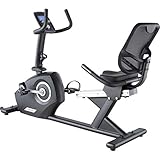 MAXXUS Liegeergometer 4.2R - mit Rückenlehne, 9kg Schwungmasse, 16 Widerstandsstufen, 12 Programme, Handpulssensoren, bis 160kg - Sitzergometer, Fitnessfahrrad, Heimtrainer Fahrrad