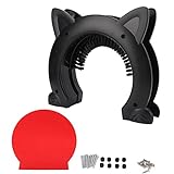 Katzenklappe Innen Tür - Leises Bürstendesign, Hochwertiges ABS & Edelstahl, Universell Passend, Langlebig & Elegant, Bequemer Zugang für Katzen