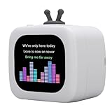 Fockety Kleiner Bluetooth -Lautsprecher mit 2,01 -Zoll -Touchscreen, Tragbarer Lautsprecher, das in Mikrofon mit Drahtloser Stereopaarung Eingebaut Ist, für Reisen, Zuhause