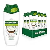 Palmolive Duschgel Naturals Kokosnuss & Milch 6x250ml - Cremedusche mit Feuchtigkeitsmilch und Kokos-Duft