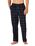 Amazon Essentials Herren Pyjamahose aus Flanell (erhältlich in Big & Tall), Schwarz Blau Karomuster, M