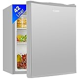 Bomann® Mini Kühlschrank 42 Liter | Getränkekühlschrank klein für Büro, Camping und Gaming | kleiner Kühlschrank leise 39 dB | Minibar mit wechselbarem Türanschlag | 51x45x45 cm | KB 7346 inox