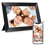 Frameo 10,1 Zoll WiFi Digitaler Bilderrahmen, 1280x800 HD IPS Touchscreen Foto Rahmen, 32GB Speicher, Automatische Rotation, Wandmontagefähig, Teilen Sie Fotos sofort von überall aus