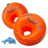 Flipper SwimSafe 1024 - Schwimmhilfe für Kleinkinder ab 1 Jahr, Schwimmflügel mit unzerbrechlichem PE-Schaumkern zum Schwimmen lernen, inklusive Delfin Spielzeug