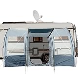 Vorzelt 390x260x245 für Wohnwagen Wohmobil Camping Fiberglas und Aluminium Gestänge Reisevorzelt Busvorzelt 5000mm Wasserfest