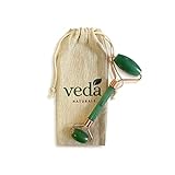 Veda Naturals Jade-Roller – beruhigende Gesichtsmassage für die Haut – Jade Gesichtsroller – Gesichtsmassage - Lymphdrainage-Effekt - für einen rosigen Glow