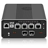 CYMINILMDPC Micro Firewall Appliance,Router PC entium Gold 8505,4x2.5GbE I226-V, 2 x 10 SFP+ Optical 10Gbe 82599ES 2*SATA Firewall Computer Home Server Proxmox Host