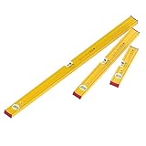 STABILA Wasserwaage im Set - PRIME SET 80 AS - 3-teiliges Wasserwaagen Set: 100 cm / 60 cm / 30 cm, integrierte Rutsch-Stopper mit Horizontal & Vertikal Libelle, Made in Germany