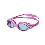 Speedo Unisex Kinder Biofuse 2.0 Schwimmbrille | Patentierte einfache Anpassung | Anti-Beschlag | Wasserdicht | Verbesserter Komfort Schwimmbrille, Flamingo Pink/Electric Pink/Blue, Einheitsgröße