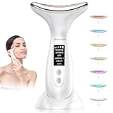 shisoutek Gesichtsmassagegerät Face Gerät: 6 Modi EMS Anti Gegen Falten Massage Gesichtsgerät 7 Light Schönheit - 45℃ Beauty Hautstraffung Lifting Lichttherapie Massager Für Damen Herren