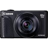 Canon SX740 HS PowerShot Digitalkamera Schwarz - Praktische Kompaktkamera mit 4K Auflösung und hybridem Autofokus - Canon Powershot Kamera mit 40x optischem Zoom - Auto-Transfer per WLAN und Bluetooth