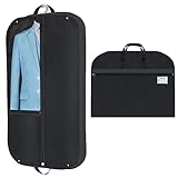 Anzugtasche 110x60x10 cm Faltbar Premium Kleidertasche Atmungsaktiver Kleidersack Anzug mit Tragegriff Reise Kleidersäcke für Anzug Vollkleid mit Reißverschluss Oxford-Stoff