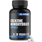 KREATIN Creatine Monohydrat Kapseln - 100 Kapseln - Ultra Reines Kreatin Monohydrat - Optimal Hochdosiert - Creatin Monohydrat - Creatin Kapseln Monohydrate - 100% Vegan in Deutschland abgefüllt