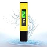 PH Messgerät, PH Wert Messgerät, PH Meter mit LCD Anzeige, PH Tester Tragbarer für Wasser Pool Aquarium Trinkwasser pH Meter Hohe Genauigkeit, 0.00-14.00 Messbereich(Grün)