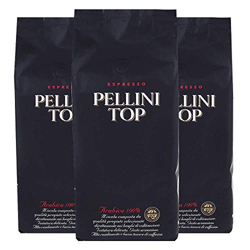 Pellini Caffè Top 100% Arabica, Bohne, 3er Pack (3 x 1 kg)