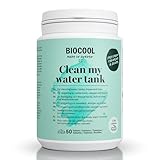 Biocool Wassertank-Reinigungstabletten für Caravan, Wohnmobil, Bootstank mit Schlauch Reinigungssysteme – löst Ablagerungen und Schmutz (50 Tabletten) – ausreichend für einen 200-Liter-Tank
