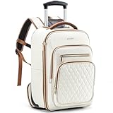 YULEEE Rucksack mit Rollen für Damen - 17 Zoll Trolley Rucksack Wasserabweisend Rollrucksack Laptoptasche Laptop Rollenkoffer Handgepäck für Arbeit, Business und Reisen College