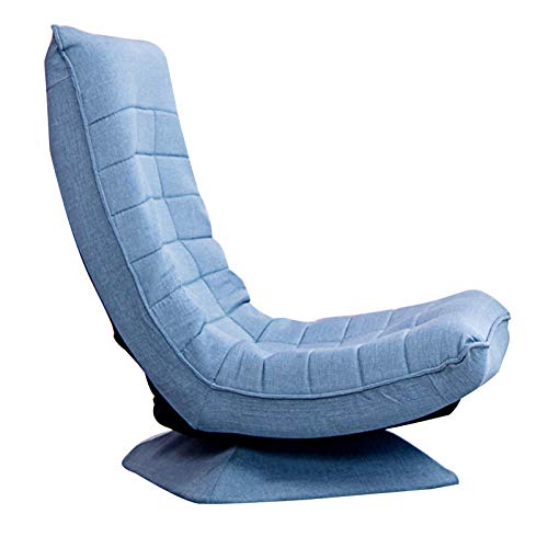 LIQEE Bodenstuhl mit Rückenlehne Boden-Gaming-Stuhl,um 360 ° drehbarer,mit Schwamm gepolsterter Spielstuhl für den Innenbereich,ergonomischer Design-Liegestuhl mit klappbarer Rückenlehne,bis zu 15