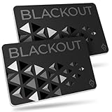 AKIELO Blackout – Ultradünne RFID Blocker Karte (2 Stück) – Die Einzige Lösung für den Kontaktlosen Kreditkarten Schutz – Die Ultimativer Geldbeutel Schutzkarte (Schwarze Edition - 2er)