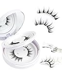 Obeyalash Magnetische Wimpern Manga Magnetwimpern Ohne Eyeliner mit Applikator 2 Paare Magnet Wimpern Ohne Kleber Magnetic Lashes Natürlicher Look 2 Stil Comic Eyes False Eyelashes Extensions