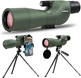 25-75X60 Spektive für Zielschießen, Jagd, Vogelbeobachtung, Wildtierbeobachtung. Low Light Vision Spektiv mit Metall-Stativ, Telefon-Adapter, Tragetasche, BAK4 Prisma, FMC-Objektiv, beschlagfrei (60G)