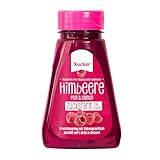 Xucker Fruchttopping Himbeere – 75 % Fruchtanteil – Zuckerarm – Gesüßt mit Erythrit & Stevia – Vegan – Ohne Aromen – In praktischer Squeeze-Flasche (250 ml)