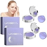 2pc Lavendel Mattes Puder,Lasting Oil Control Face Pressed Powder,Waterproof Face Powder Cosmetics,Lavender Matte Powder Oil Control Makeup Setting Powder,For Silky Smudging Long-Lasting Make Up