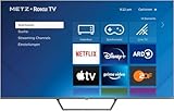 METZ Blue Roku TV, QLED 4K, Smart TV, 65 Zoll, 164cm, Triple Tuner, WLAN, LAN, HDMI, USB