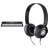 Yamaha PSR-E373 Keyboard, schwarz – Tragbares Digital Keyboard für Anfänger – 61 Tasten & verschiedene Musikstile & HPH-50B Kopfhörer, schwarz – Schlichter On-Ear-Kopfhörer mit hochwertigem Sound