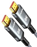 Highwings HDMI Kabel 5Meter 8K, HDMI 2.1 Kabel 48Gbps Ultra Highspeed 8K@60Hz 4K@120Hz 7680P HDR10 eARC DTS:X 3D HDCP 2.2&2.3, Kompatibel mit PS5/4/3 X-Box HDTV Blu-ray Player