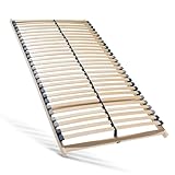 Sleepneo Lattenrost 140x200, Ergonomischer 7-Zonen-Lattenrost aus Buchenholz, 28 Latten, Selbstmontage, hohe Traglast bis 150Kg