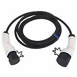 Brilluxa EV-Ladekabel, Typ 2 auf Typ 2 Stecker, kompatibel mit, Ladekabel für Elektrofahrzeuge, 3-Phasen-Ladekabelersatz gemäß IEC 62196-2