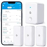 GoveeLife WLAN Hygrometer Thermometer Innen 3 Pack, Smart Temperatur und Luftfeuchtigkeitsmesser mit App Benachrichtigung und Datenspeicherung, geeignet für Gewächshaus, Weinkeller