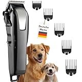 Alpenstern® Hundeschermaschine - Leise Profi Schermaschine für Hund Katze Pferd dichtes Fell - Hundetrimmer Hunde-Haarschneidemaschine Hunderasierer - 3h Akku