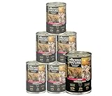 Dehner Wild Nature Katzenfutter Kitten Hügelland, Nassfutter getreidefrei / zuckerfrei, für junge Katzen, Huhn, 6 x 400 g Dose (2.4 kg)