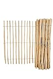 WillowNest Staketenzaun – Natürlicher Holzzaun, Gartenzaun Sichtschutz, Rustikaler Steckzaun, Zaun für Garten & Terrasse – 120x500 cm, Abstand 3-5